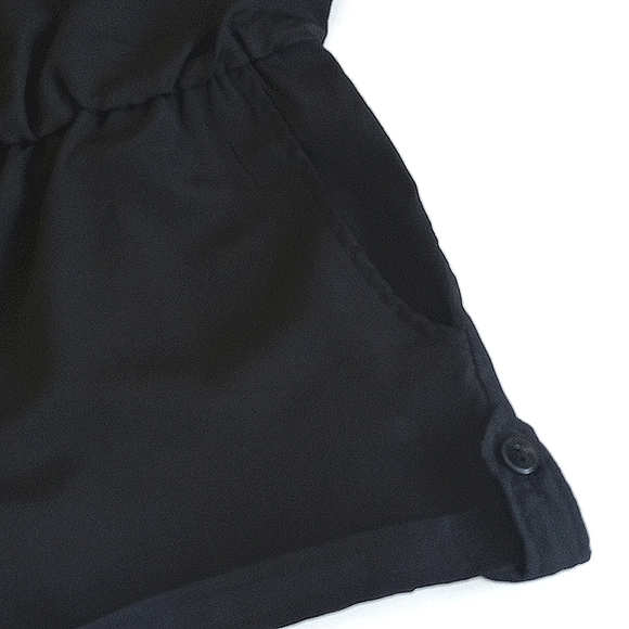 Arden B Black Ruffle Tube Top (Sleeveless) Romper Jumper Shorts / Jumpsuit XS - Picture 7 of 9